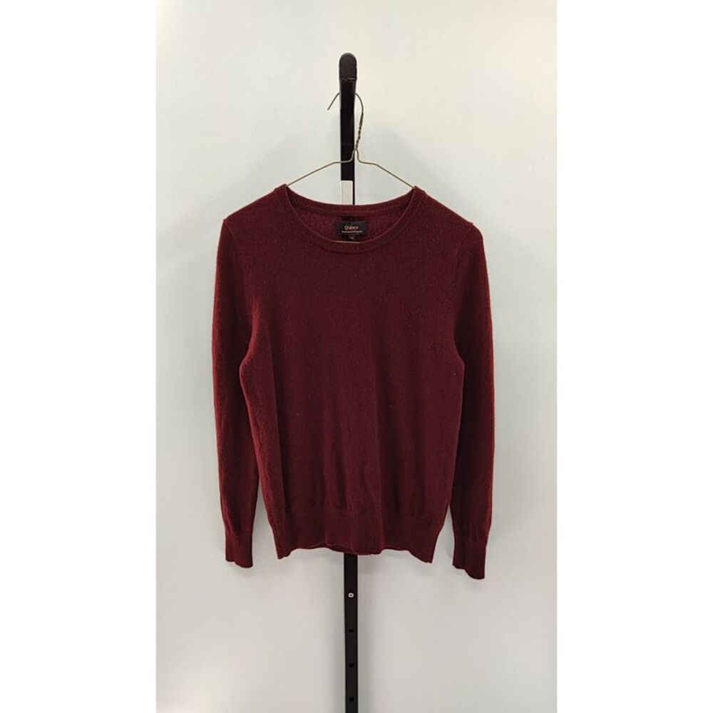 Quince Men Mongolian Cashmere Crewneck Sweater Rich Burgundy Top XS